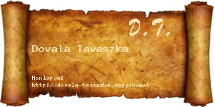 Dovala Tavaszka névjegykártya